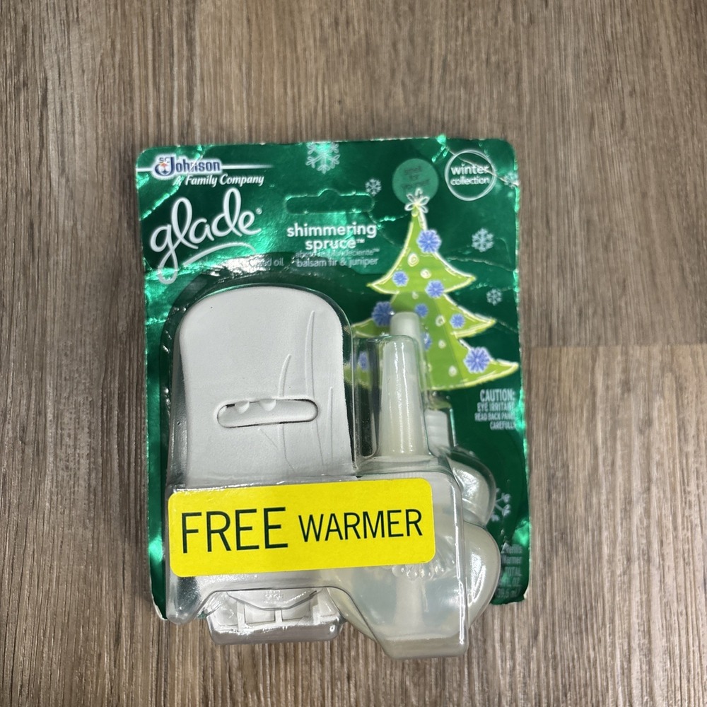 Glade PLUGINS Shimmering Spruce Balsam Fir Juniper Scented Oil 2 Refill 1 Warmer